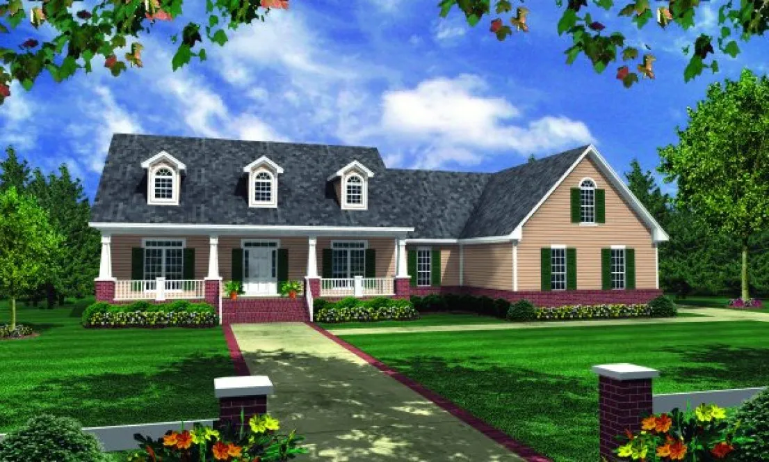 Full Rendering for House Plan #218002