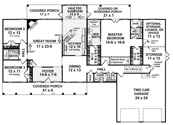 Main Floor Plan for House Plan #218312