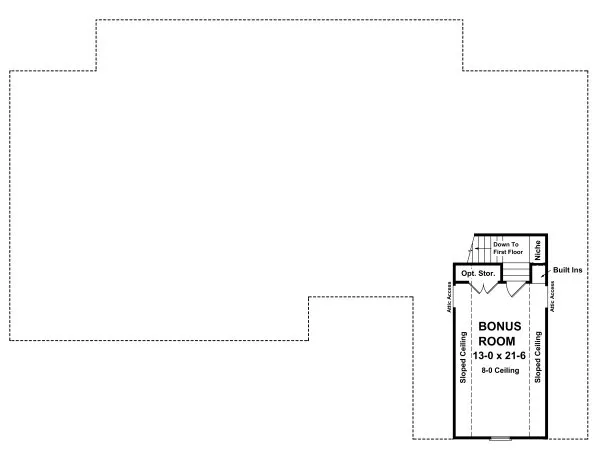 Second Floor Plan for House Plan #218312