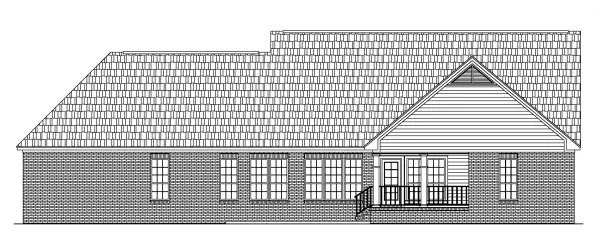 Rear Elevation for House Plan #210022