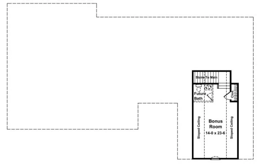Second Floor Plan for House Plan #210022