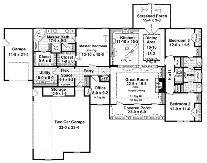 Main Floor Plan for House Plan #211022