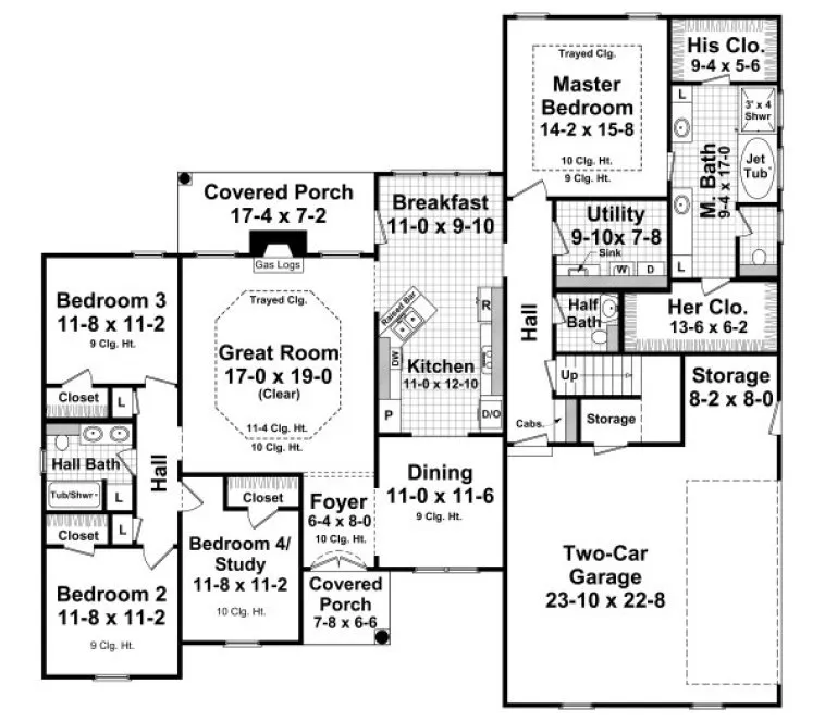 Main Floor Plan for House Plan #212022