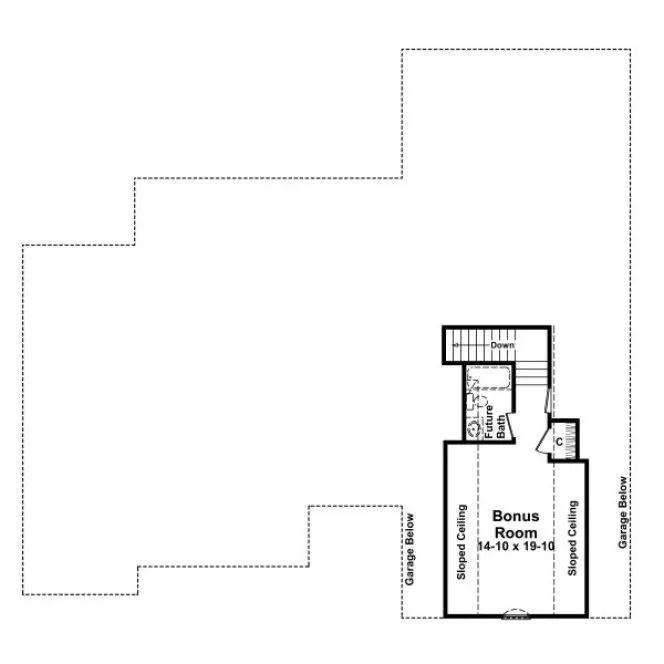 Second Floor Plan for House Plan #212022