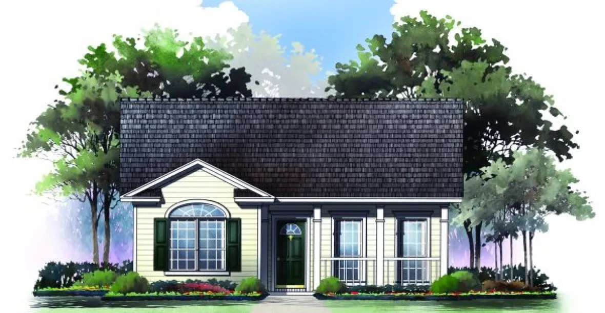 Full Rendering for House Plan #210001