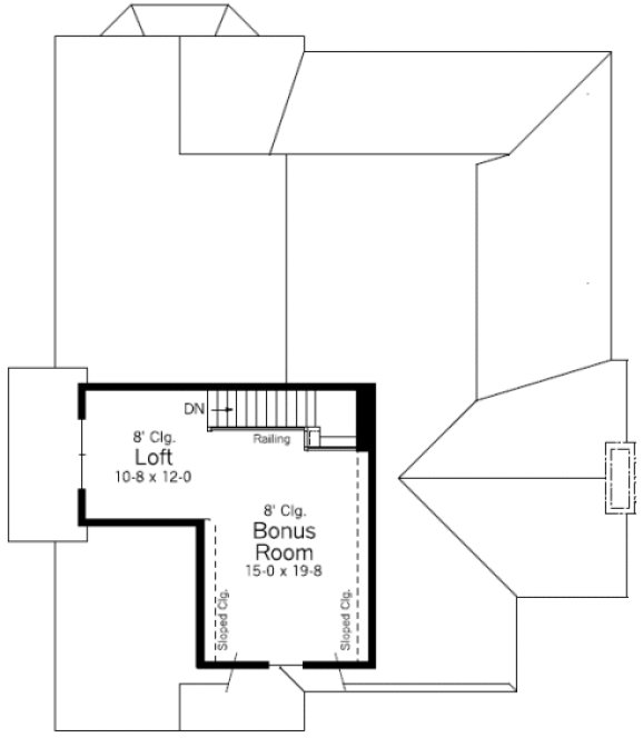 Attic Plan for House Plan #289081