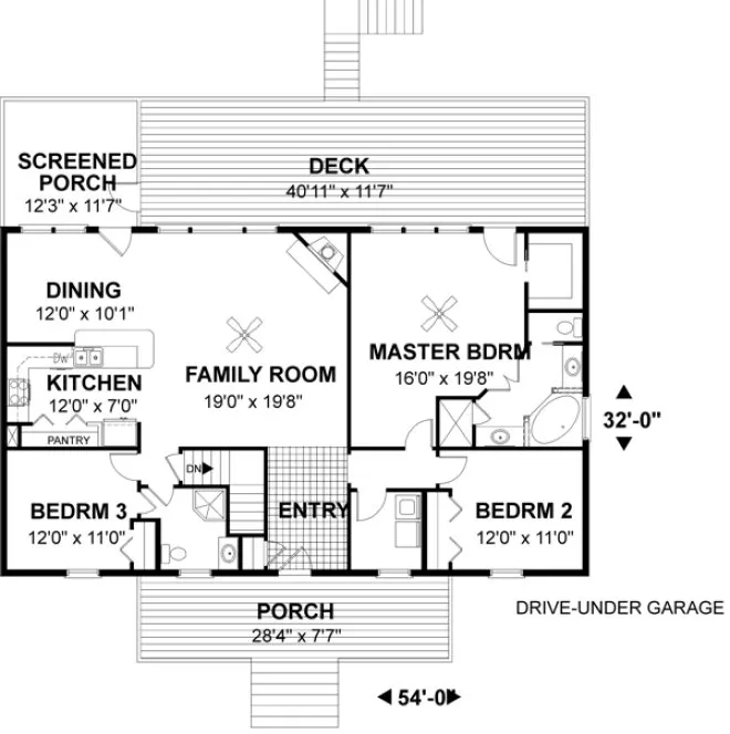 Main Floor Plan for House Plan #275171