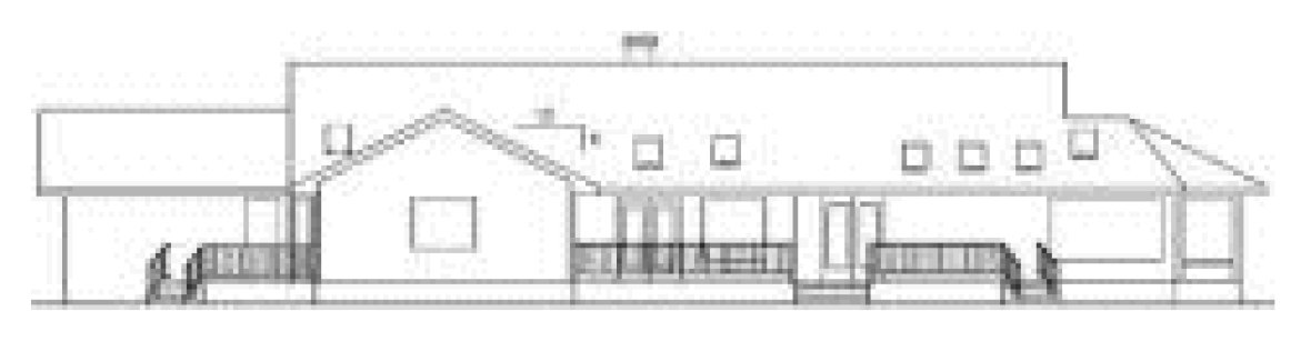 Rear Elevation for House Plan #162110