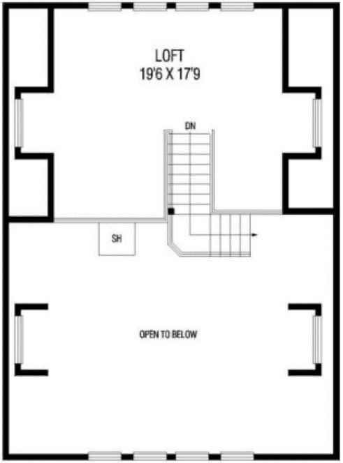 Second Floor Plan for House Plan #168190