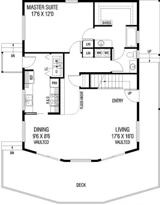 Main Floor Plan for House Plan #169180