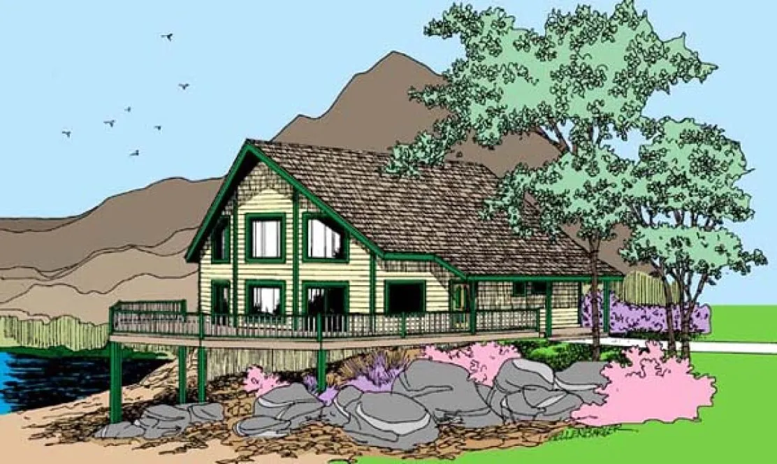 Full Rendering for House Plan #169180