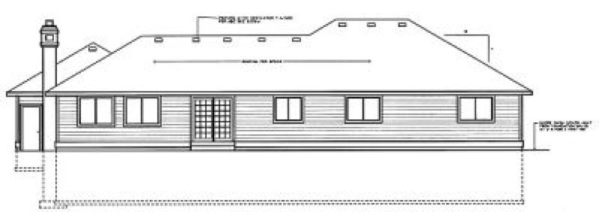 Rear Elevation for House Plan #231011