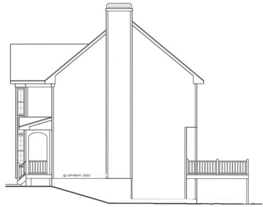 Right Elevation for House Plan #125732