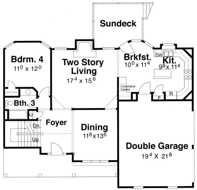 Main Floor Plan for House Plan #123842