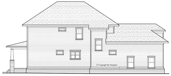 Right Elevation for House Plan #121352