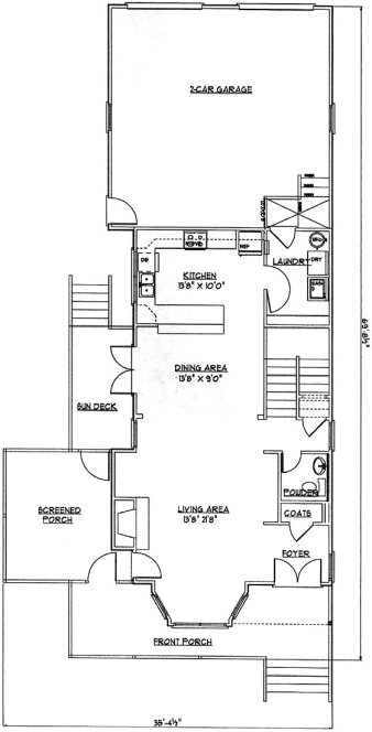 Main Floor Plan for House Plan #250222