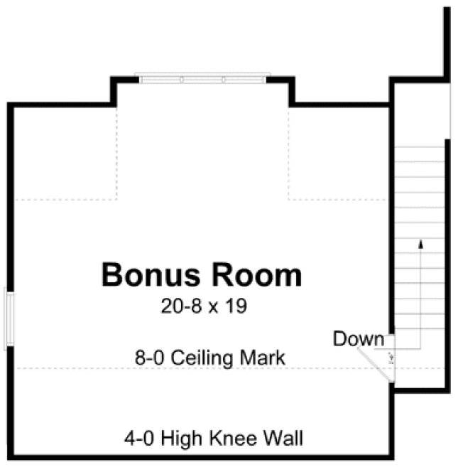 Attic Plan for House Plan #254007