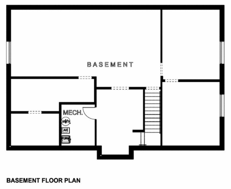 Basement Plan for House Plan #195018