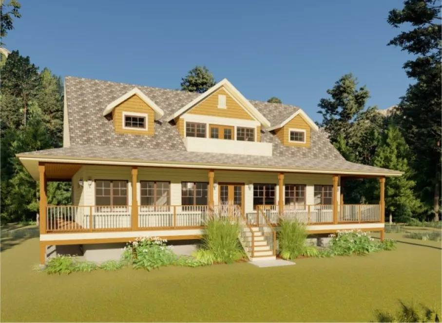 Full Rendering for House Plan #195018