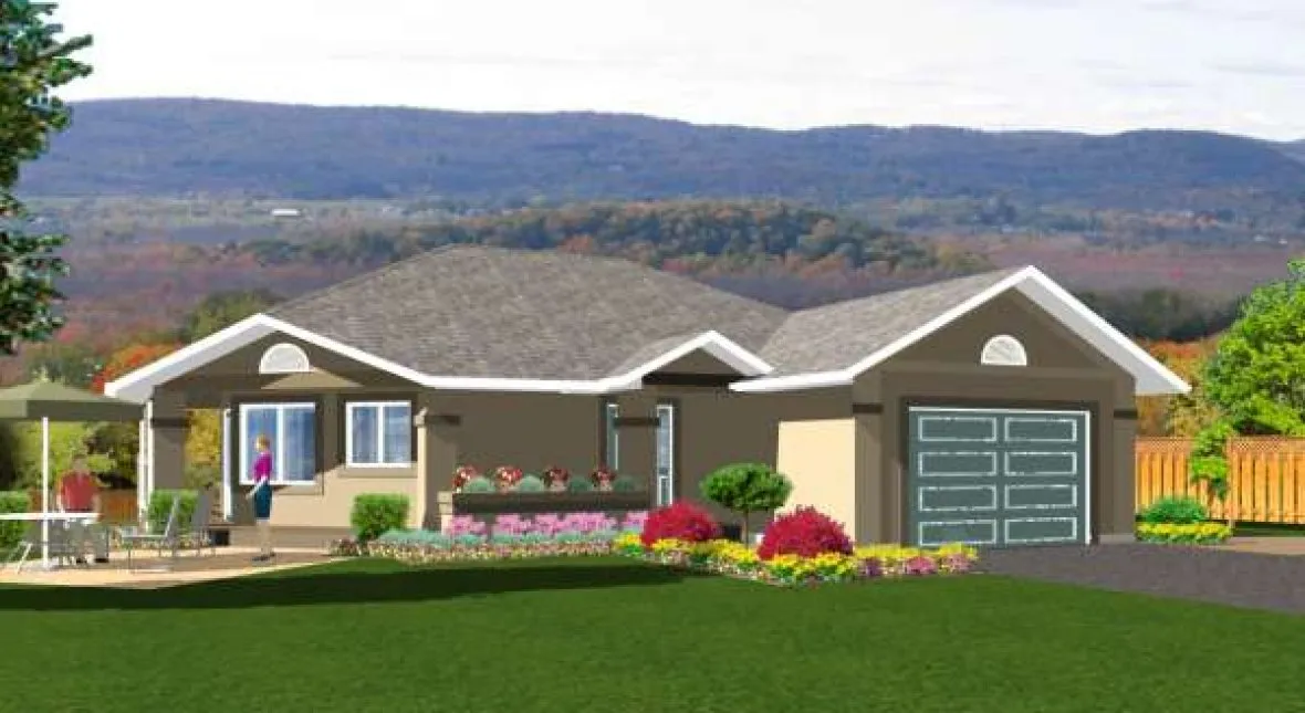 Full Rendering for House Plan #201053