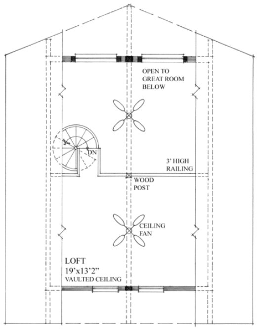 Second Floor Plan for House Plan #260048