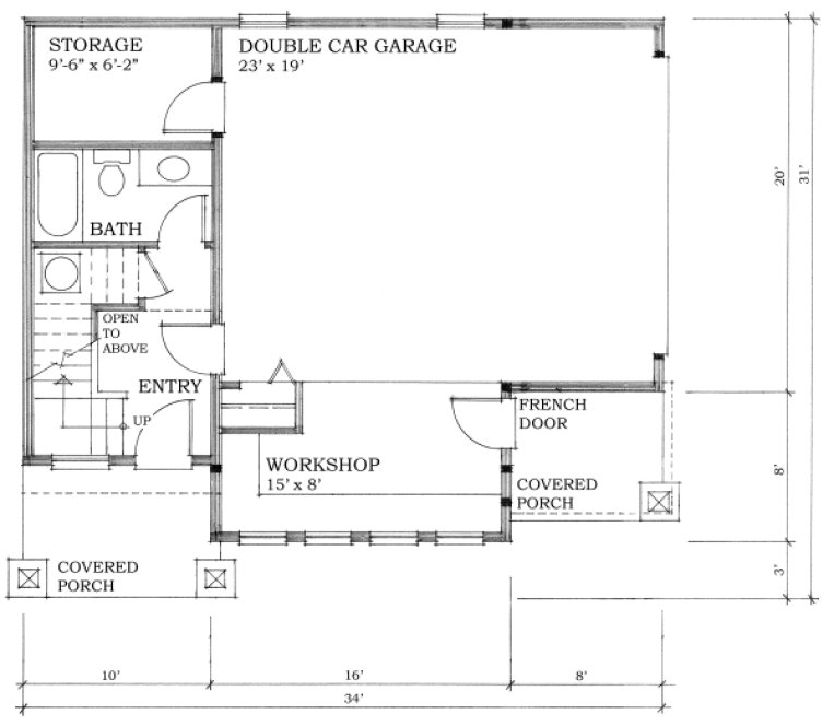 Main Floor Plan for House Plan #260848