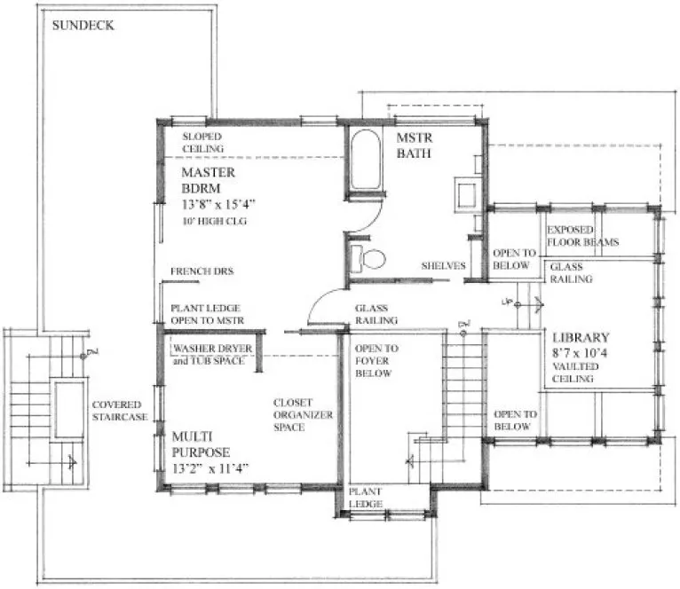 Second Floor Plan for House Plan #263291