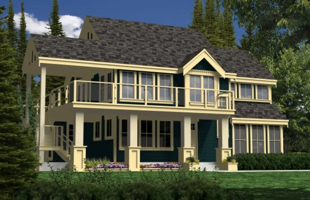 Full Rendering for House Plan #263291