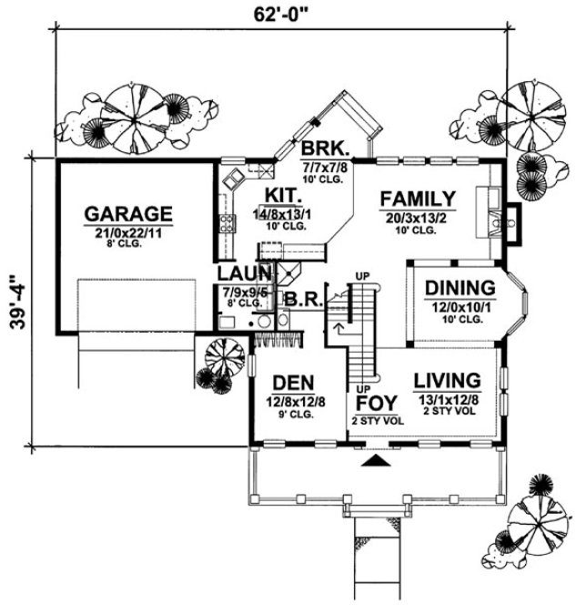 Main Floor Plan for House Plan #294001