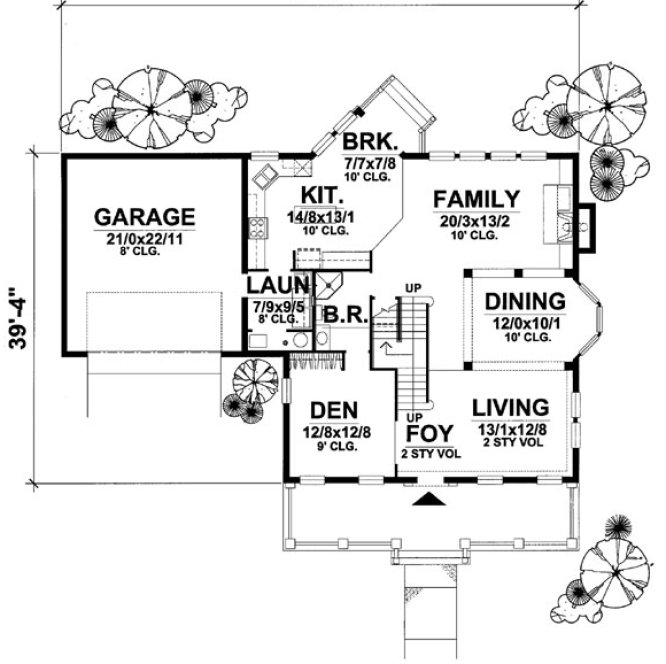 Main Floor Plan for House Plan #295001