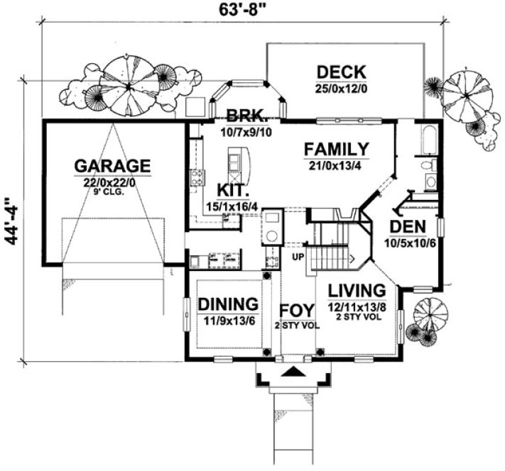 Main Floor Plan for House Plan #296001