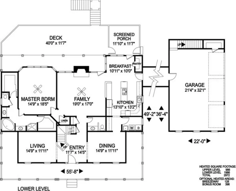 Main Floor Plan for House Plan #273192