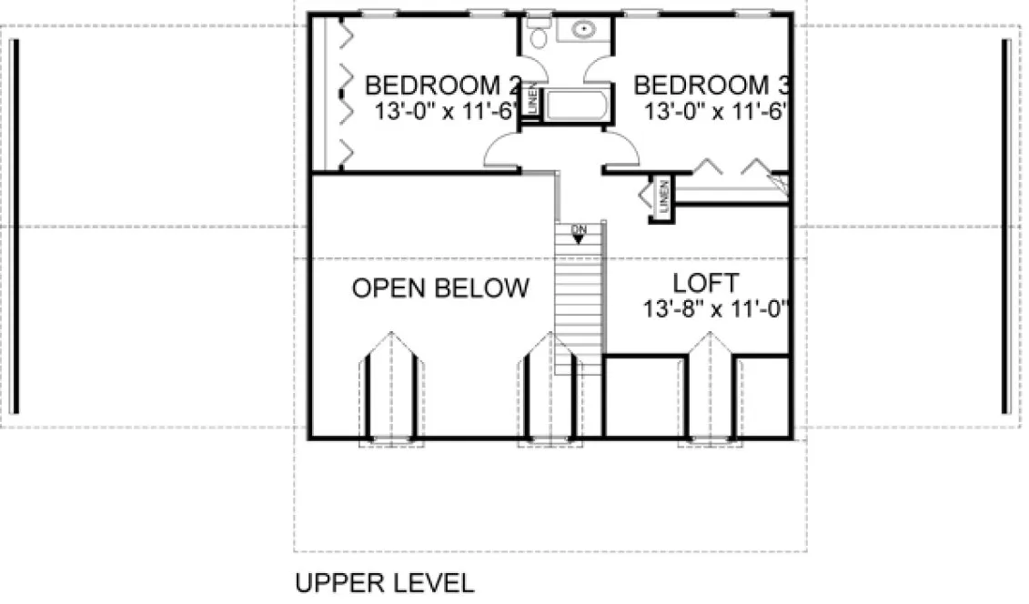 Second Floor Plan for House Plan #277132