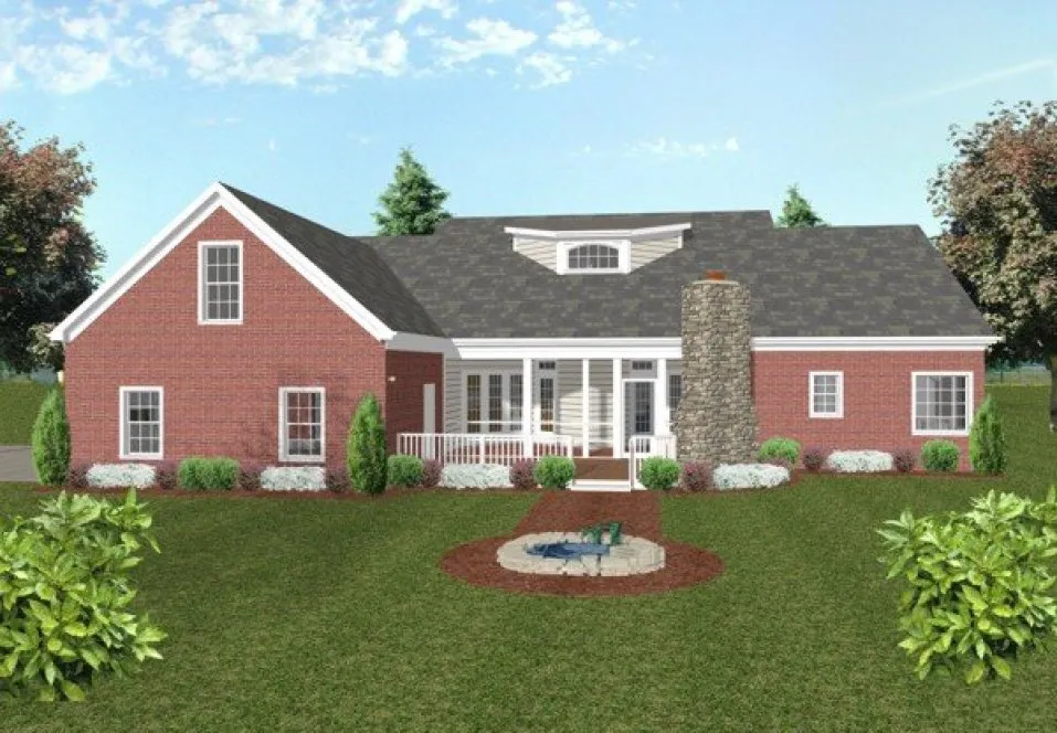 Rear Elevation for House Plan #274191