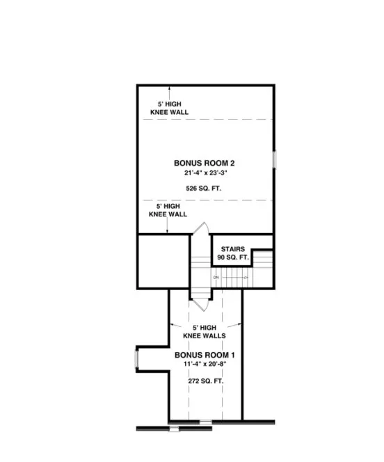 Second Floor Plan for House Plan #279181