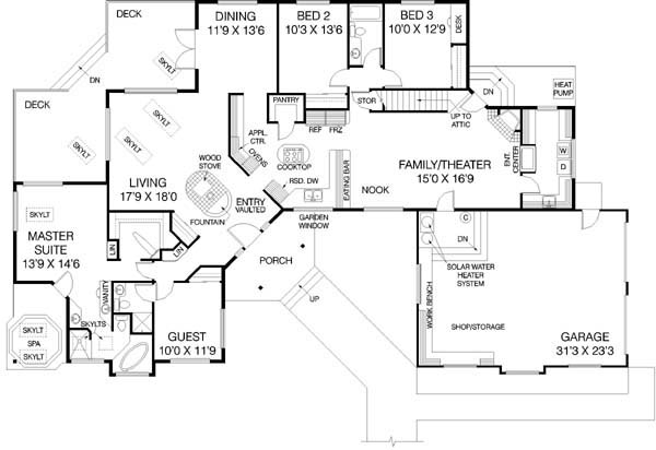 Main Floor Plan for House Plan #165143