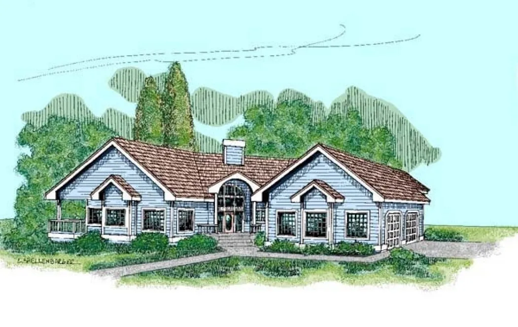 Full Rendering for House Plan #165143