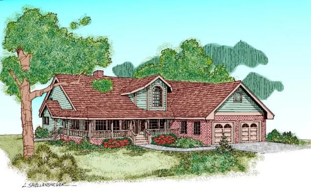 Full Rendering for House Plan #167143