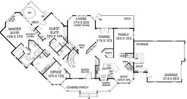 Main Floor Plan for House Plan #162243