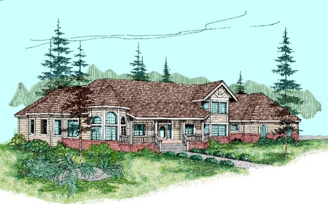 Full Rendering for House Plan #162243