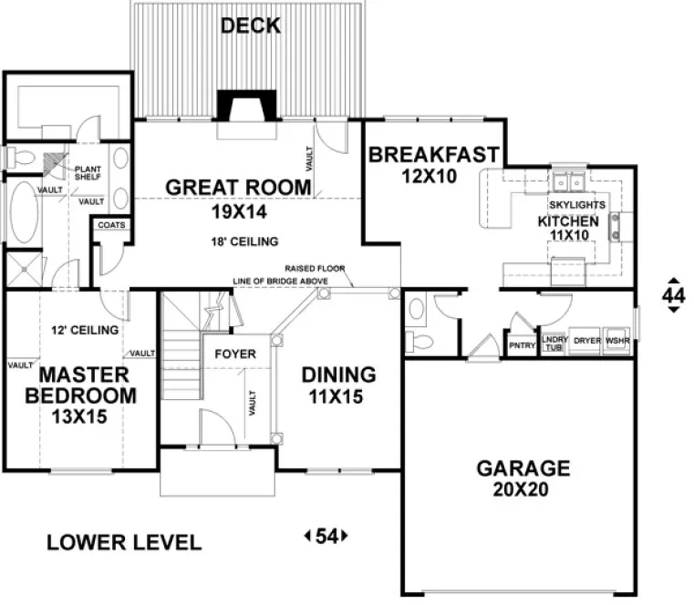 Main Floor Plan for House Plan #274181