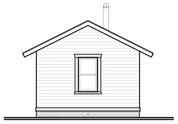 Rear Elevation for House Plan #142091