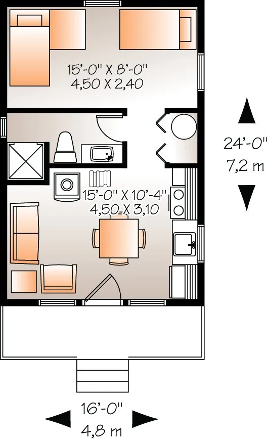 Main Floor Plan for House Plan #142091