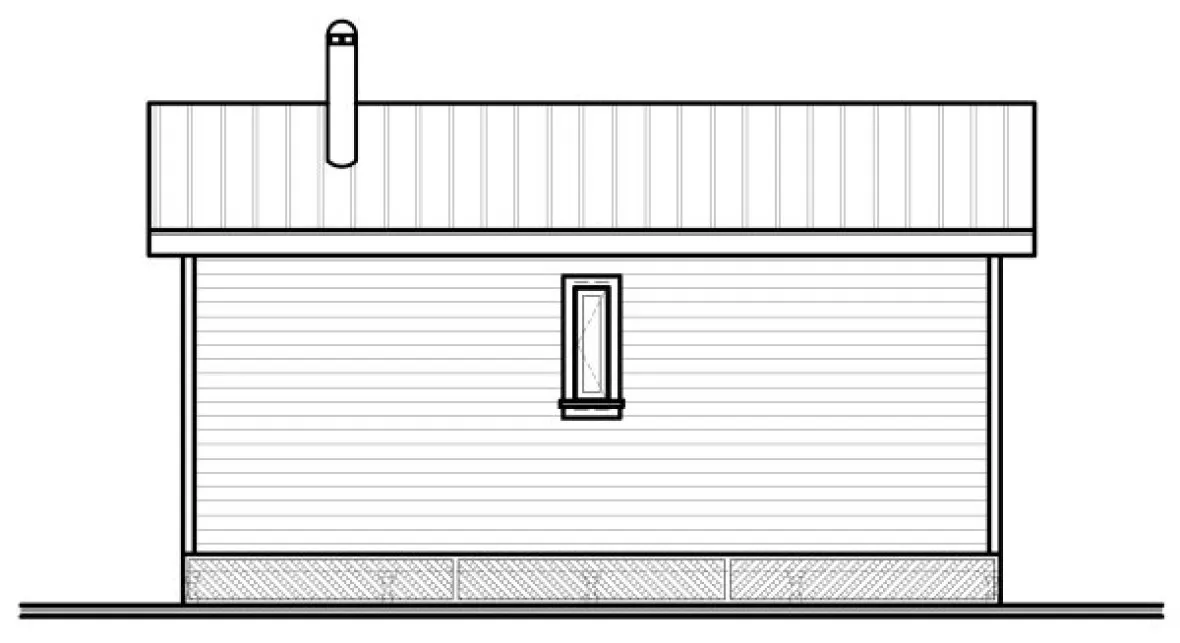 Rear Elevation for House Plan #144091