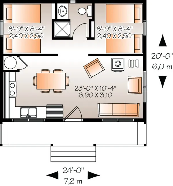 Main Floor Plan for House Plan #144091
