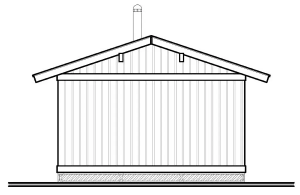 Rear Elevation for House Plan #145091