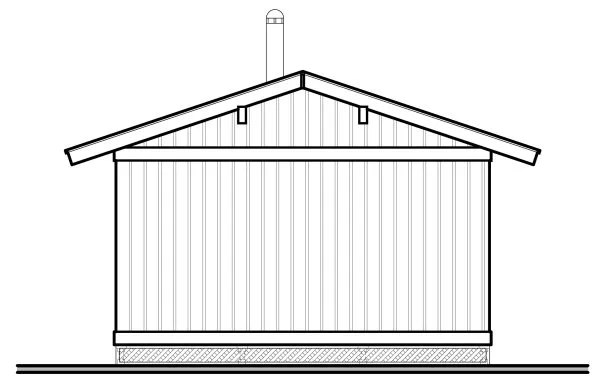Rear Elevation for House Plan #145091