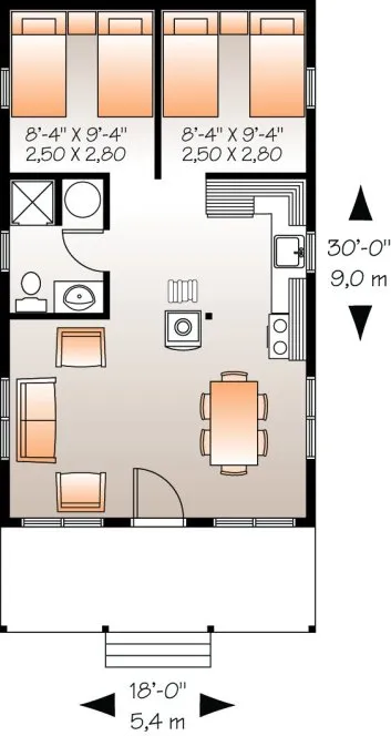Main Floor Plan for House Plan #145091