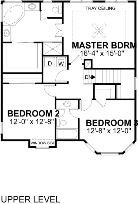 Second Floor Plan for House Plan #272191