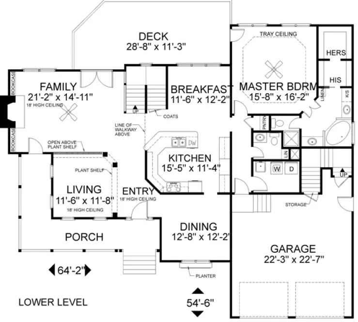 Main Floor Plan for House Plan #275142